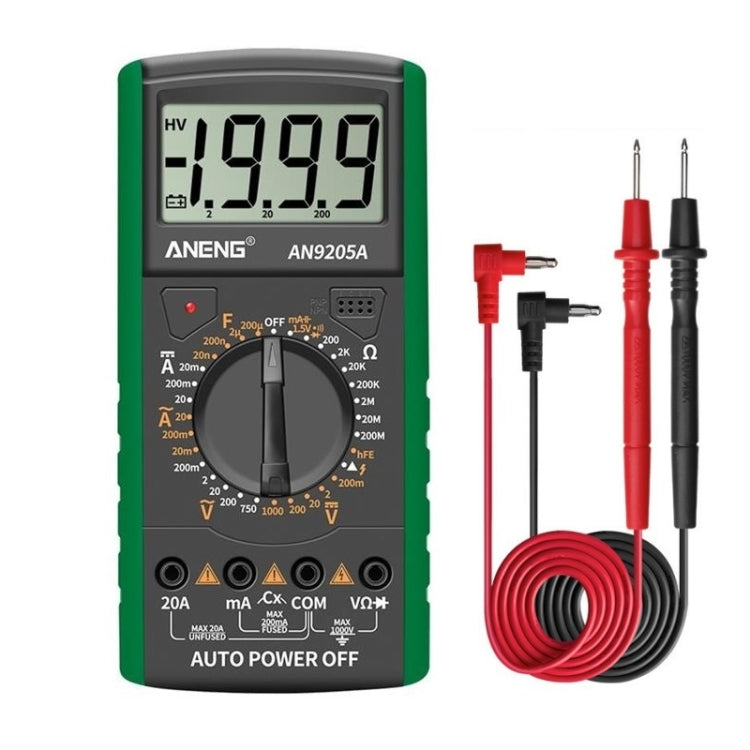 ANENG Automatic High-Precision Intelligent Digital Multimeter, Specification: AN9205A(Green) - free shipping - PMC TechLife - Order now!