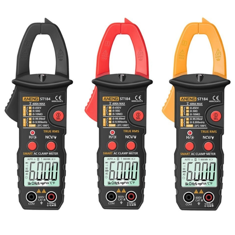 ANENG ST184 Automatically Identify Clamp-On Smart Digital Multimeter(Red) - free shipping - PMC TechLife - Order now!