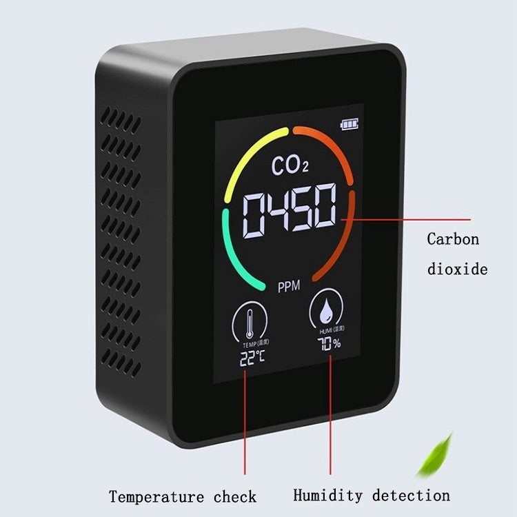 XY-T01 Temperature Humidity Display CO2 Meter Carbon Dioxide Air Quality Detector(Semiconductor Black) - Gas Monitor by PMC TechLife | Online Shopping South Africa | PMC TechLife | Buy Now Pay Later Mobicred