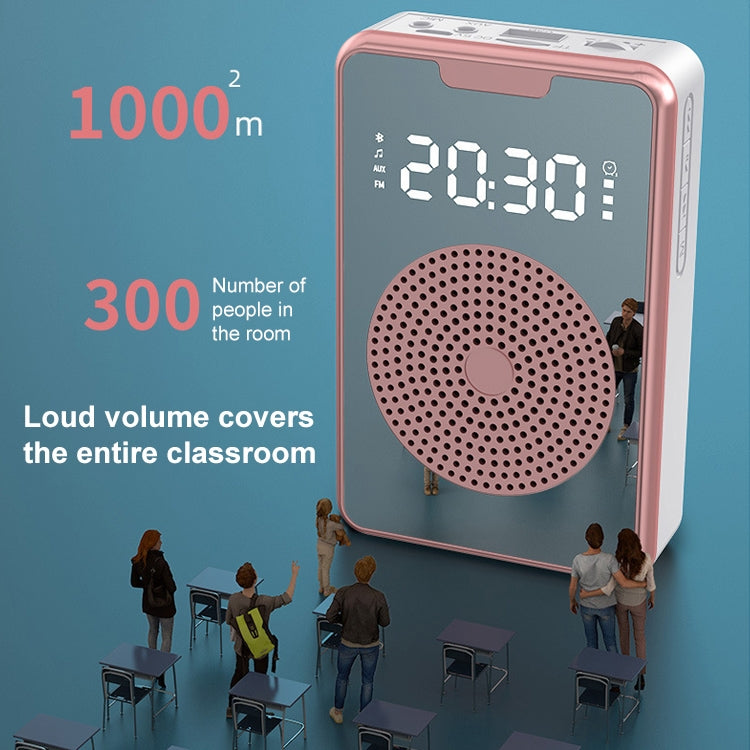 ZXL-H3 Portable Teaching Microphone Amplifier with Time Display, Spec: Wireless Version (Black) - Loudspeaker by PMC TechLife | Online Shopping South Africa | PMC TechLife