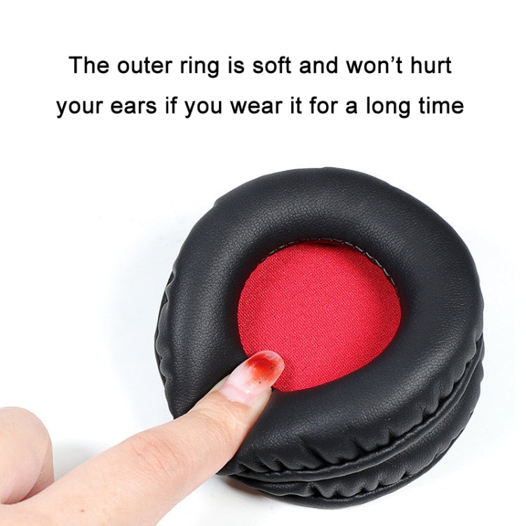 1 Pair Headset Sponge Earmuffs for Audio-Technica ATH-S200BT(Black+Red) - Earmuff & Pad by PMC TechLife | Online Shopping South Africa | PMC TechLife