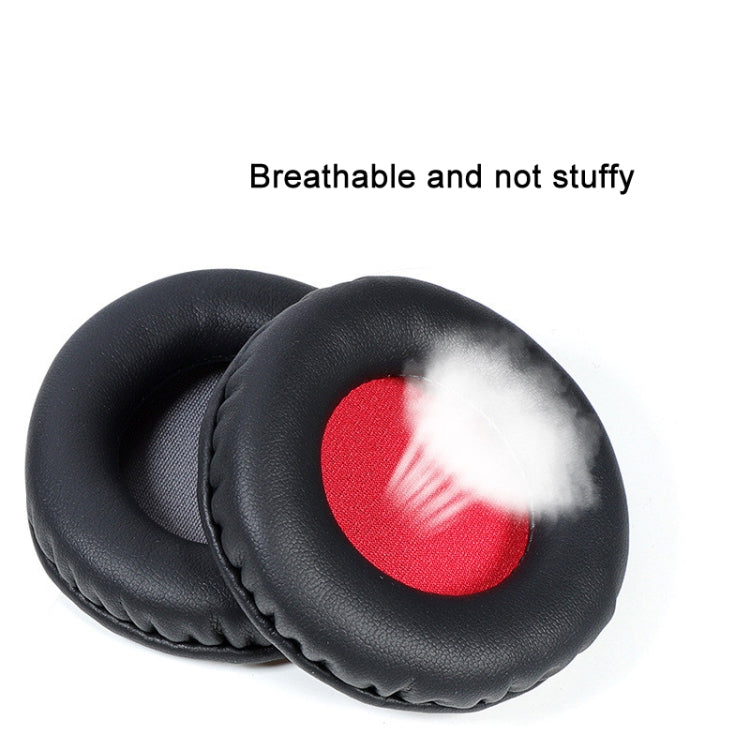 1 Pair Headset Sponge Earmuffs for Audio-Technica ATH-S200BT(Black+Red) - Earmuff & Pad by PMC TechLife | Online Shopping South Africa | PMC TechLife