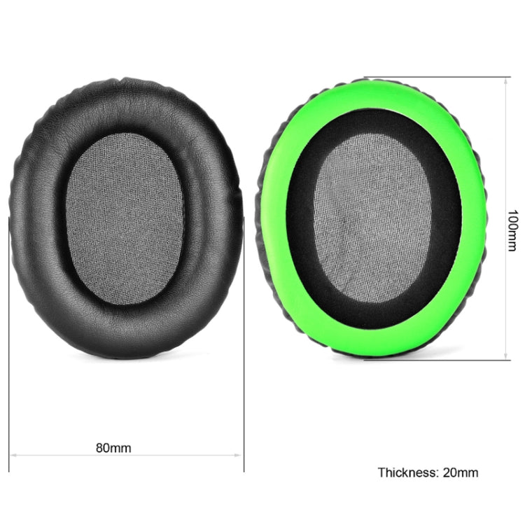 2pcs Headset Earmuffs For Kingston HyperX Cloud II / Silver / Alpha / Flight / Stinger, Color: Black+Green Protein Skin - Earmuff & Pad by PMC TechLife | Online Shopping South Africa | PMC TechLife | Buy Now Pay Later Mobicred