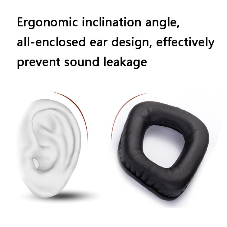 2 PCS Headset Sponge Earmuffs for Logitech G35 / G930 / G430 / F450(Black) - Earmuff & Pad by PMC TechLife | Online Shopping South Africa | PMC TechLife