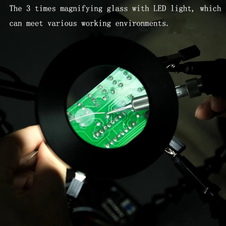 Six-Jaw Aluminum Alloy Soldering Station Repair Workbench(N-SS6LM-BK9 Black) - Repair Platform by PMC TechLife | Online Shopping South Africa | PMC TechLife