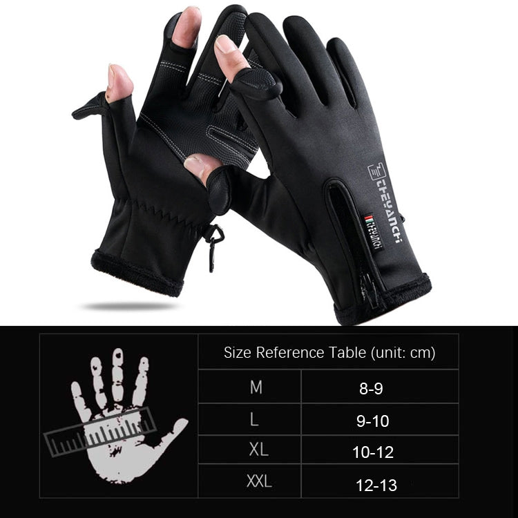 Outdoor Sports Riding Warm Gloves Touch Screen Fingerless Fishing Gloves, Size: L(Black) - Cycling Gloves by PMC TechLife | Online Shopping South Africa | PMC TechLife