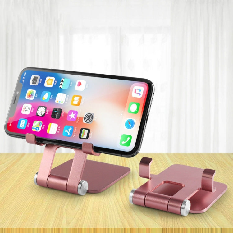 MT510 Universal Metal Folding Stand For Mobile Phone And Tablet(Rose Gold) - Desktop Holder by PMC TechLife | Online Shopping South Africa | PMC TechLife