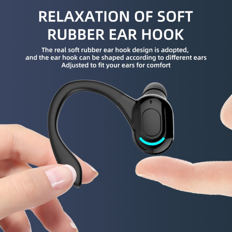 F8 Bluetooth 5.1 Ear-Mounted Stereo Wireless Sports Earphone(Black+Blue) - Bluetooth Earphone by PMC TechLife | Online Shopping South Africa | PMC TechLife