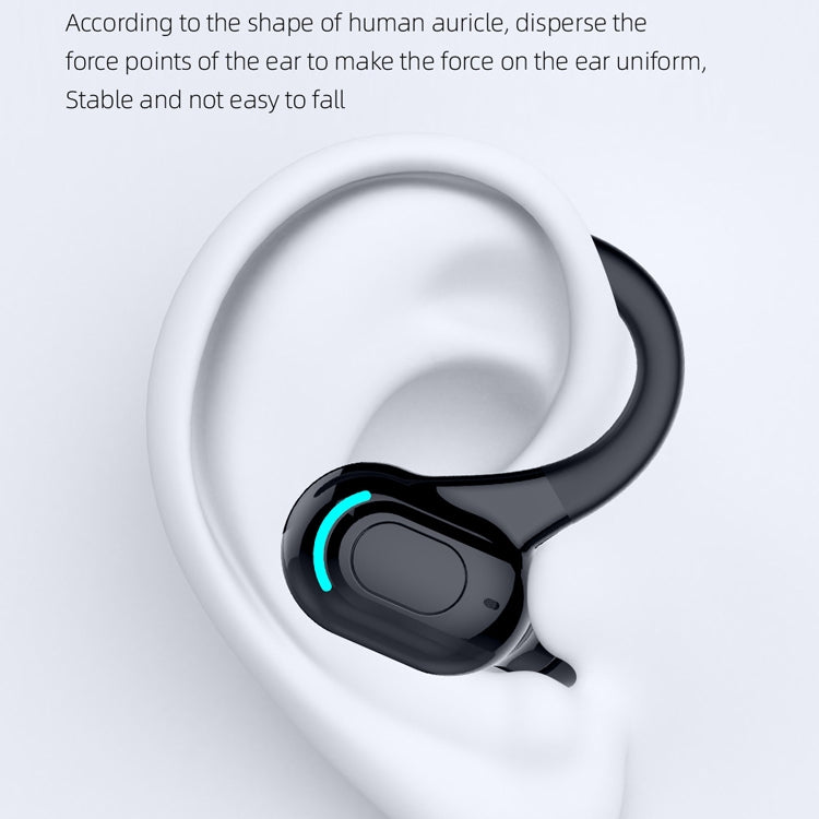 F8 Bluetooth 5.1 Ear-Mounted Stereo Wireless Sports Earphone(White) - Bluetooth Earphone by PMC TechLife | Online Shopping South Africa | PMC TechLife