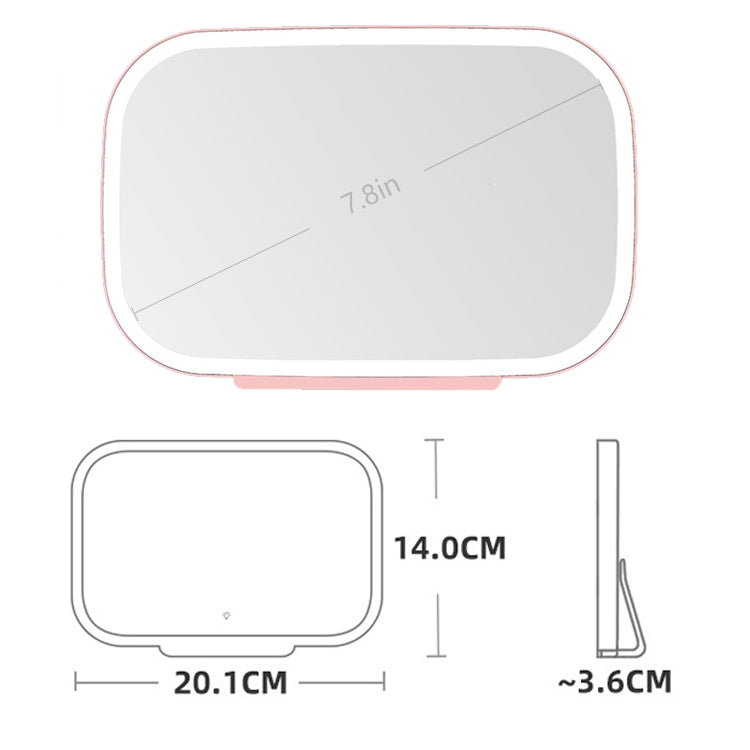 Car Sun Visor Makeup Mirror With LED Light(Pink) - Interior Mirrors by PMC TechLife | Online Shopping South Africa | PMC TechLife