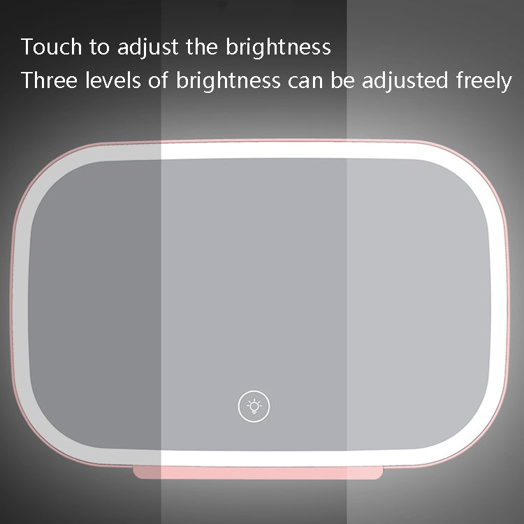 Car Sun Visor Makeup Mirror With LED Light(Pink) - Interior Mirrors by PMC TechLife | Online Shopping South Africa | PMC TechLife