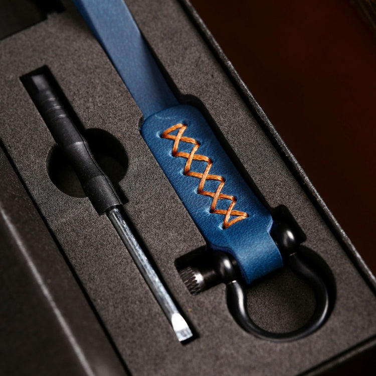 A001 Car Keychain Leather Long Key Rope(Oil Wax Black) - Key Rings by PMC TechLife | Online Shopping South Africa | PMC TechLife