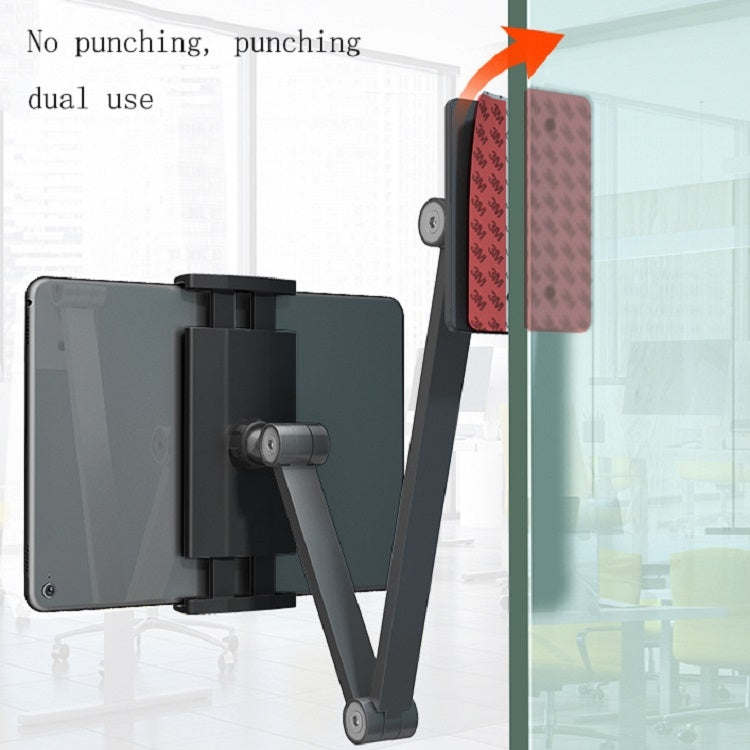 WS-2 Wall-Mounted Folding Telescopic Holder For Mobile Phone And Tablet(Black Gray) - free shipping - PMC TechLife - Order now!