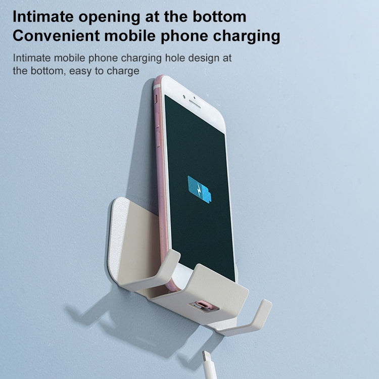 2 PCS  Punch-Free Wall-Mounted Rack Mobile Phone Charging Holder(Blue) - Hand-Sticking Bracket by PMC TechLife | Online Shopping South Africa | PMC TechLife
