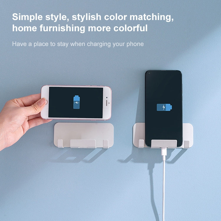 2 PCS  Punch-Free Wall-Mounted Rack Mobile Phone Charging Holder(Pink) - Hand-Sticking Bracket by PMC TechLife | Online Shopping South Africa | PMC TechLife