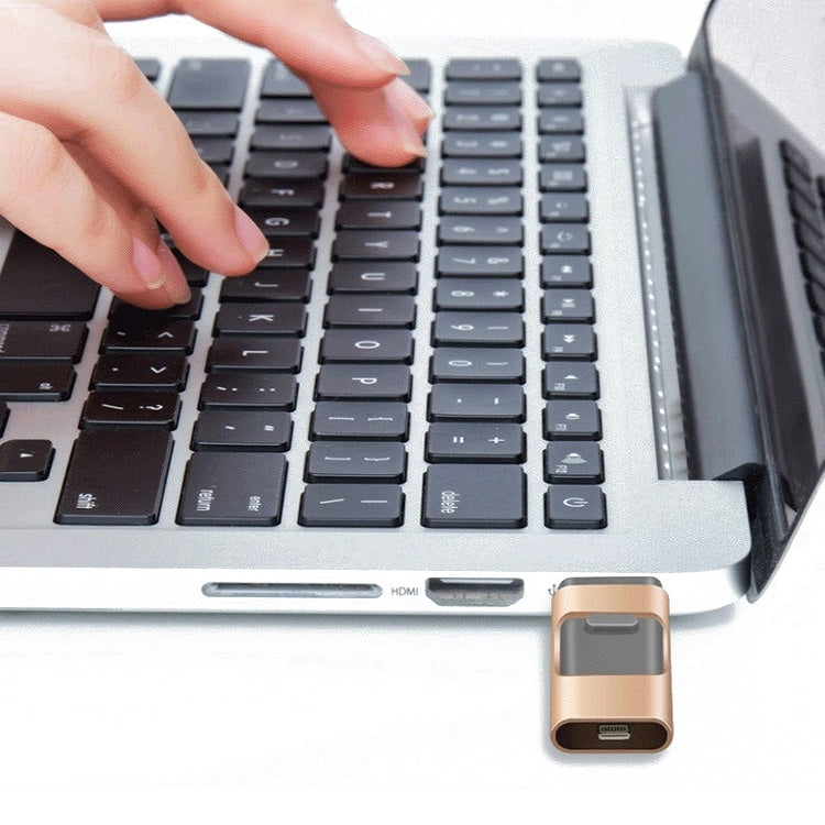 256GB Type-C + 8 Pin + USB 3.0  3 In 1 OTG Metal USB Flash Drive(Silver) - U Disk & Card Reader by PMC TechLife | Online Shopping South Africa | PMC TechLife