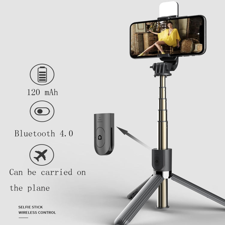 L03S Bluetooth Fill Light Tripod Integrated Selfie Stick(Black) - Selfie Sticks by PMC TechLife | Online Shopping South Africa | PMC TechLife | Buy Now Pay Later Mobicred