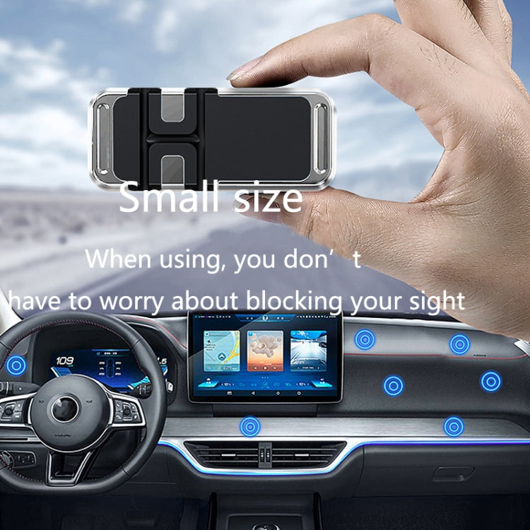 2 PCS S15 Magnetic Aluminum Alloy Bracket Data Cable Storage Sticker Car Phone Holder(Silver) - free shipping - PMC TechLife - Order now!