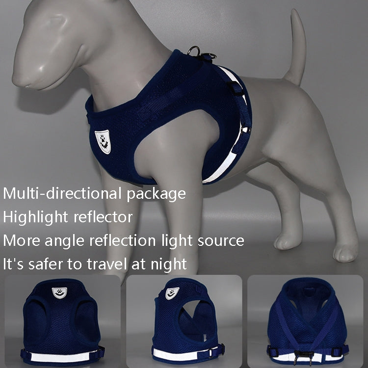 BL-844 Pet Chest Straps Reflective Breathable Dog Rope, Size: S(Silver Gray) - Leashes by PMC TechLife | Online Shopping South Africa | PMC TechLife