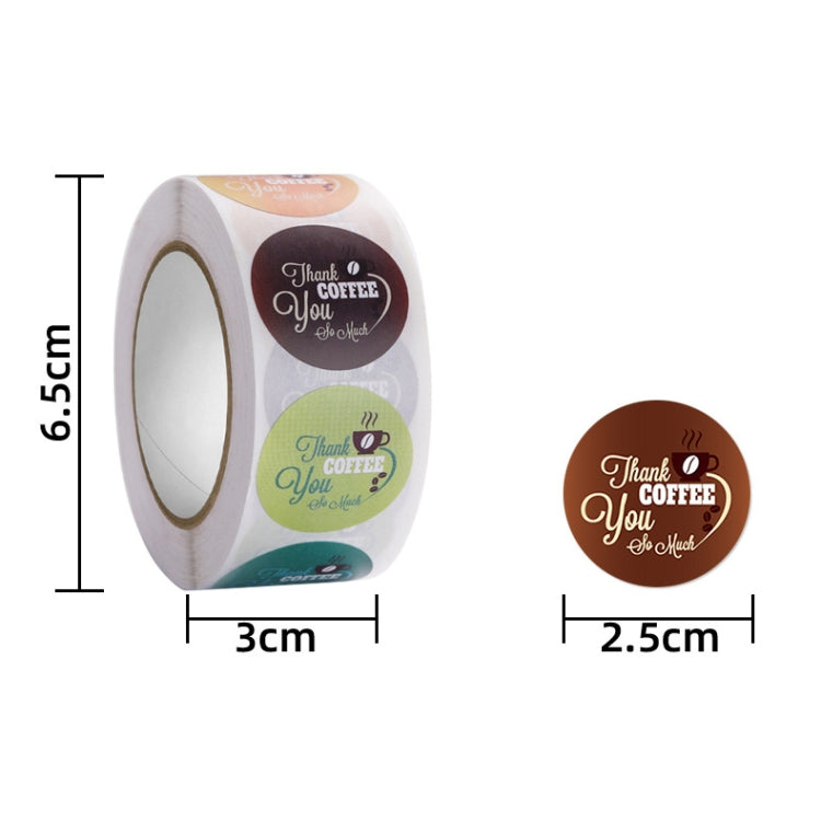 Pearl Milk Tea Cup Thank You Sticker Coffee Shop Sealing Sticker, Size: 2.5cm / 1 Inch(HA031) - Sticker & Tags by PMC TechLife | Online Shopping South Africa | PMC TechLife