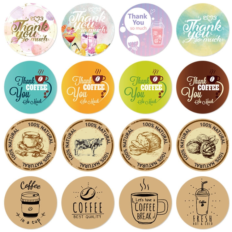 Pearl Milk Tea Cup Thank You Sticker Coffee Shop Sealing Sticker, Size: 2.5cm / 1 Inch(HA031) - Sticker & Tags by PMC TechLife | Online Shopping South Africa | PMC TechLife