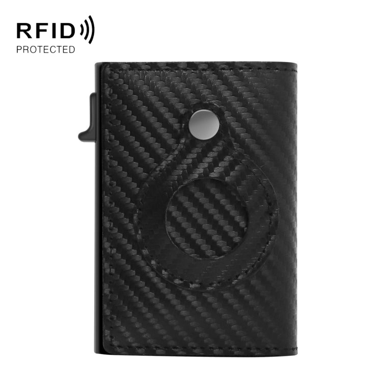 Anti-Theft Positioning Wallet Men Card Holder Mini Wallets For Airtag(Cowhide Carbon Fiber) - Wallet Series by PMC TechLife | Online Shopping South Africa | PMC TechLife