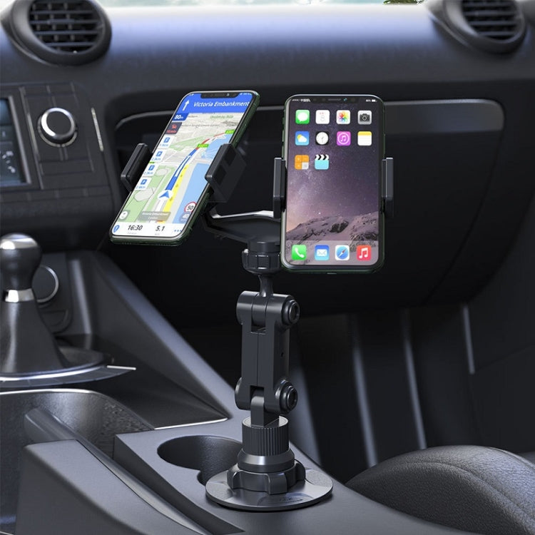 Double Chuck Rotary Multifunctional Cup Holder Mobile Phone Holder(Cup T1) - Car Holders by PMC TechLife | Online Shopping South Africa | PMC TechLife