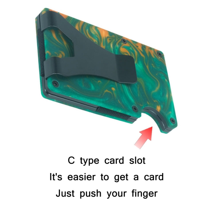 RFID Anti-Degaussing Resin Ultra-Thin Card Holder(Blue) - Antimagnetic RFID Package by PMC TechLife | Online Shopping South Africa | PMC TechLife | Buy Now Pay Later Mobicred