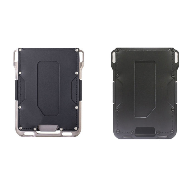 RFID Metal Anti-Theft Credit Card Holder(Black Metal + Black Skin) - free shipping - PMC TechLife - Order now!