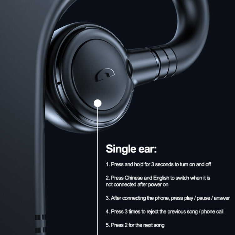 M99 Bluetooth V5.2 Single Earhook Business Headphone(Black+White) - Bluetooth Earphone by PMC TechLife | Online Shopping South Africa | PMC TechLife