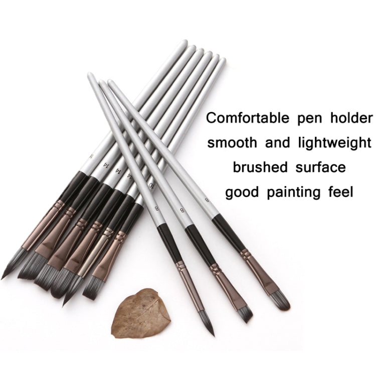 24 PCS/Set Canvas Bag Nylon Wool Gouache Brush Set(Pearl White Pole Black Bag) - Art Supplies by PMC TechLife | Online Shopping South Africa | PMC TechLife