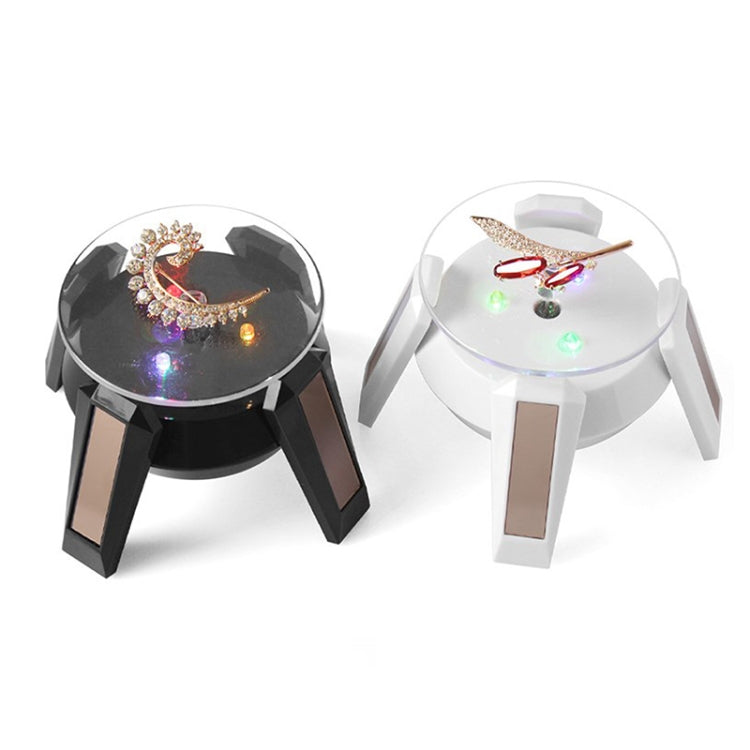 High-Footed UFO Solar 9cm 360 Rotating Display Stand Props Turntable(Silver Blue Light) -  by PMC TechLife | Online Shopping South Africa | PMC TechLife