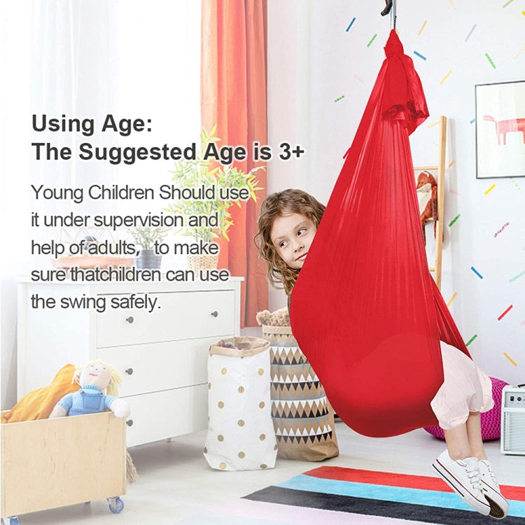 Kids Elastic Hammock Indoor Outdoor Swing, Size: 1x2.8m (Red) - Hammocks by PMC TechLife | Online Shopping South Africa | PMC TechLife | Buy Now Pay Later Mobicred