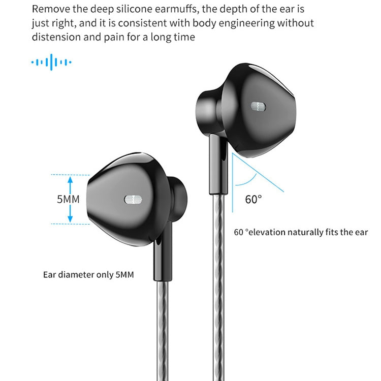 TS5000 3.5mm Metal Subwoofer Wired Earphone(Pink) - Normal Style Earphone by PMC TechLife | Online Shopping South Africa | PMC TechLife