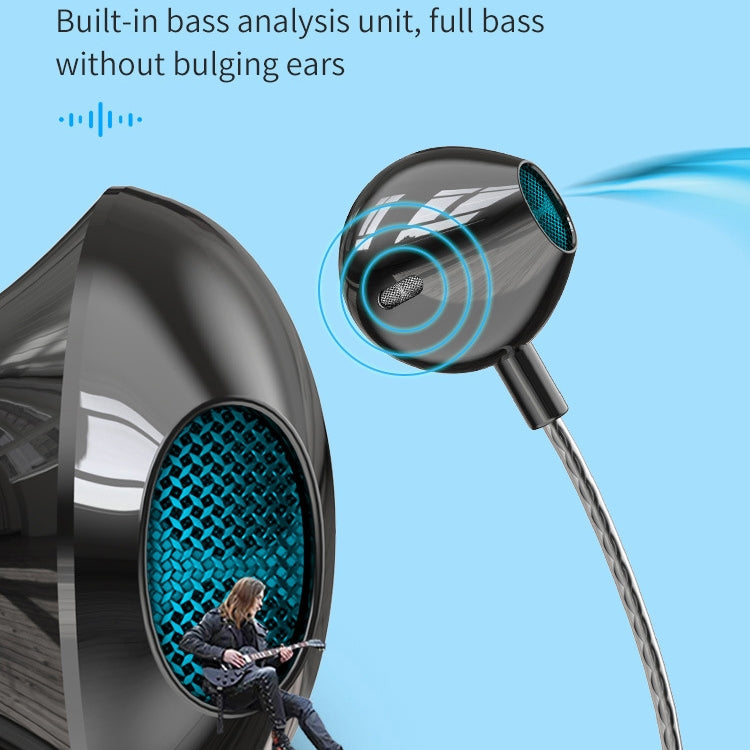 TS5000 3.5mm Metal Subwoofer Wired Earphone(Silver Gray) - Normal Style Earphone by PMC TechLife | Online Shopping South Africa | PMC TechLife