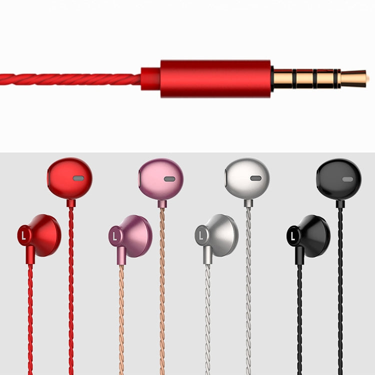 2 PCS TS720 3.5mm Heavy Bass Metal Earbud Wired Earphone(Silver Gray) - Normal Style Earphone by PMC TechLife | Online Shopping South Africa | PMC TechLife