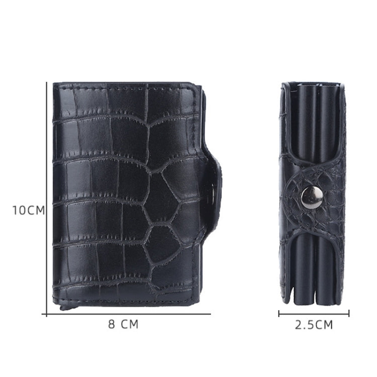 Baellerry K9171 RFID Anti-Magnetic Card Holder Crocodile Pattern Card Holder(Red) - Antimagnetic RFID Package by Baellerry | Online Shopping South Africa | PMC TechLife | Buy Now Pay Later Mobicred