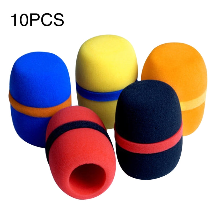 10 PCS Handheld Dust Proof Soft Sponge Microphone Cover(Random Color Delivery) - Windshield by PMC TechLife | Online Shopping South Africa | PMC TechLife
