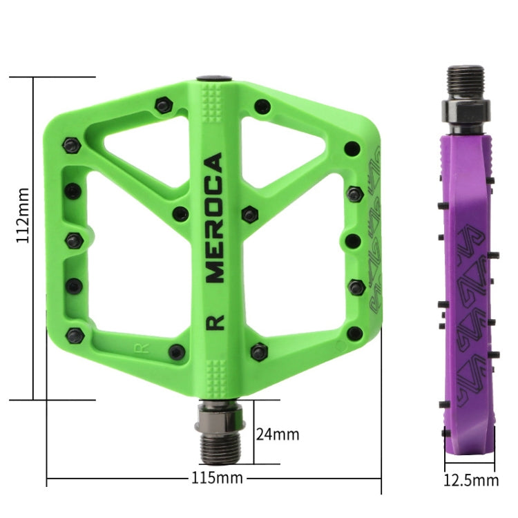 MEROCA Mountain Bike Nylon Pedal(Purple) - Pedals by MEROCA | Online Shopping South Africa | PMC TechLife | Buy Now Pay Later Mobicred