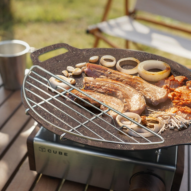 304 Stainless Steel Camping BBQ Frying Pan Steaming Rack, Size: 37x11cm - free shipping - PMC TechLife - Order now!