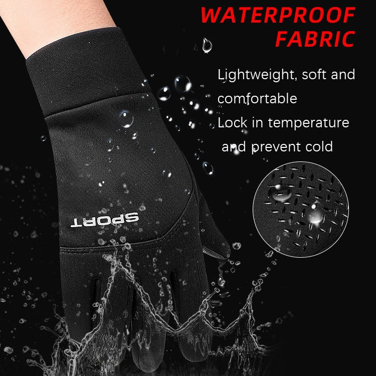 Outdoor Sports Velvet Anti-Slip Glove, Size: M(Black) - Full Finger Gloves by PMC TechLife | Online Shopping South Africa | PMC TechLife