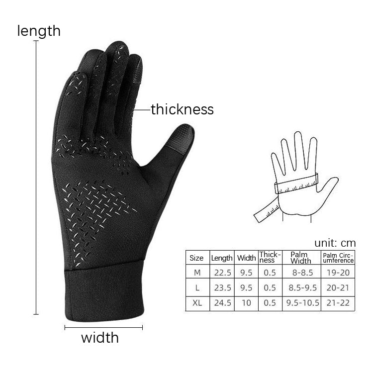Outdoor Sports Velvet Anti-Slip Glove, Size: M(Black) - Full Finger Gloves by PMC TechLife | Online Shopping South Africa | PMC TechLife