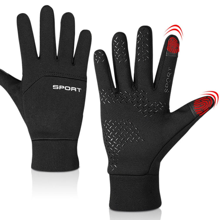 Outdoor Sports Velvet Anti-Slip Glove, Size: XL(Black) - Full Finger Gloves by PMC TechLife | Online Shopping South Africa | PMC TechLife