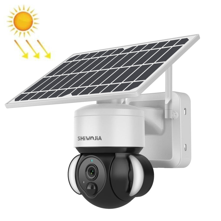 SHIWOJIA IP66 Waterproof WiFi Solar Dome IP Camera,  Support Two-way Audio & PIR Motion Detection & Night Vision & TF Card(1080P Graffiti Solar WiFi Version) - Wireless Camera by PMC TechLife | Online Shopping South Africa | PMC TechLife