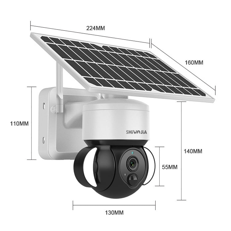 SHIWOJIA IP66 Waterproof WiFi Solar Dome IP Camera,  Support Two-way Audio & PIR Motion Detection & Night Vision & TF Card(1080P Graffiti Solar WiFi Version) - Wireless Camera by PMC TechLife | Online Shopping South Africa | PMC TechLife