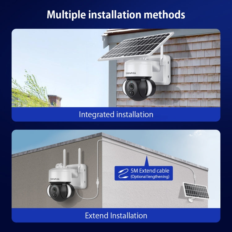 SHIWOJIA IP66 Waterproof WiFi Solar Dome IP Camera,  Support Two-way Audio & PIR Motion Detection & Night Vision & TF Card(1080P Graffiti Solar WiFi Version) - Wireless Camera by PMC TechLife | Online Shopping South Africa | PMC TechLife