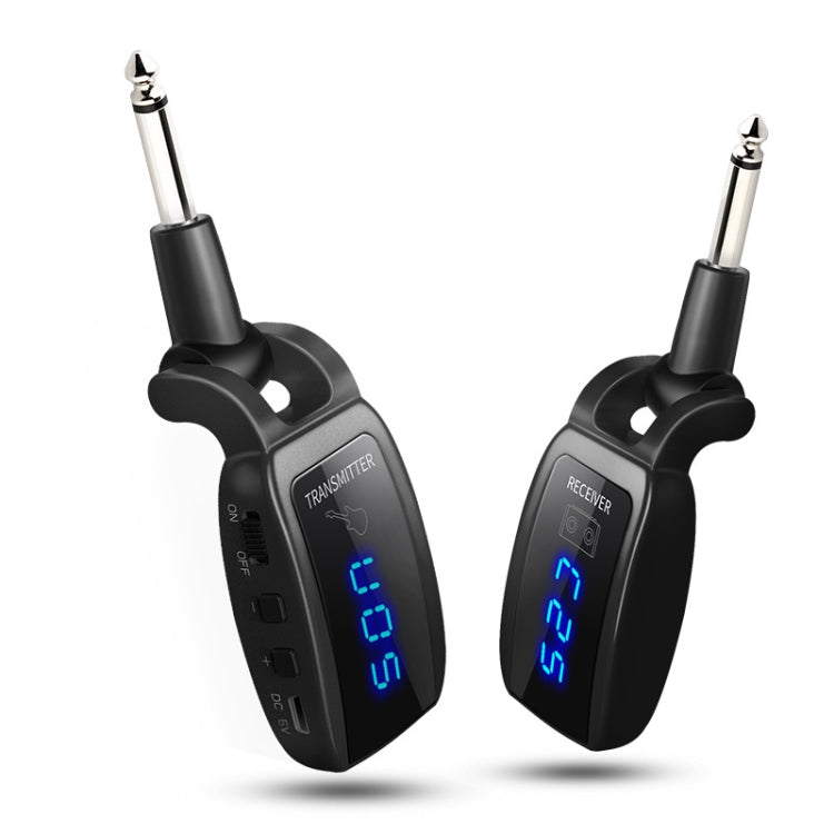 U12DX  6.35mm Jack Wireless Guitar Transmitter Receiver Rechargeable Adapter(Black) - Guitar Tuner by PMC TechLife | Online Shopping South Africa | PMC TechLife