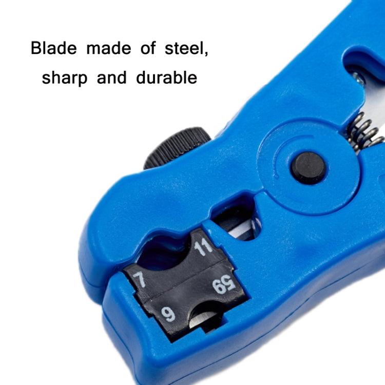 Electrician Multifunctional Coaxial Cable Stripper(Blue PE Bag) - Lan Cable and Tools by PMC TechLife | Online Shopping South Africa | PMC TechLife