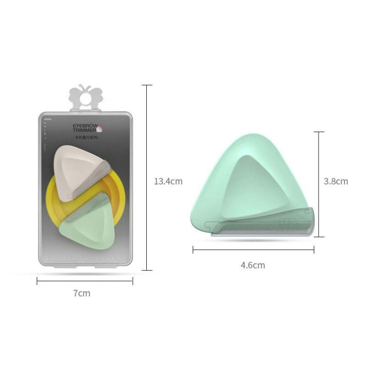 2 PCS/Box Small Triangular Eyebrow Trimmer(White + Green) - free shipping - PMC TechLife - Order now!