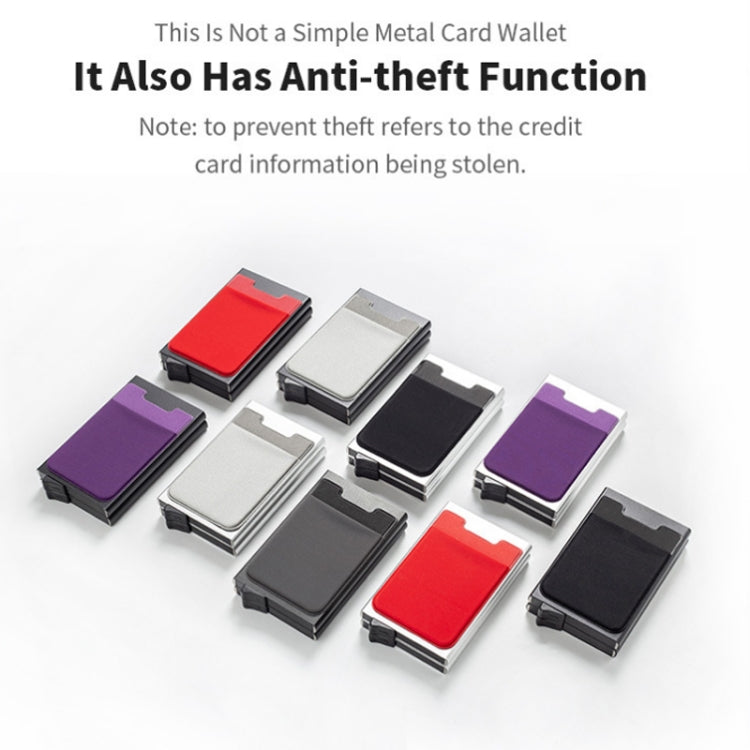 RFID Aluminum Alloy Anti-Degaussing Coin Card Holder(Silver Red) - Antimagnetic RFID Package by PMC TechLife | Online Shopping South Africa | PMC TechLife | Buy Now Pay Later Mobicred